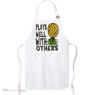 Swinger Couples Plays Well With Others Upside Down Pineapple Great Gift Apron