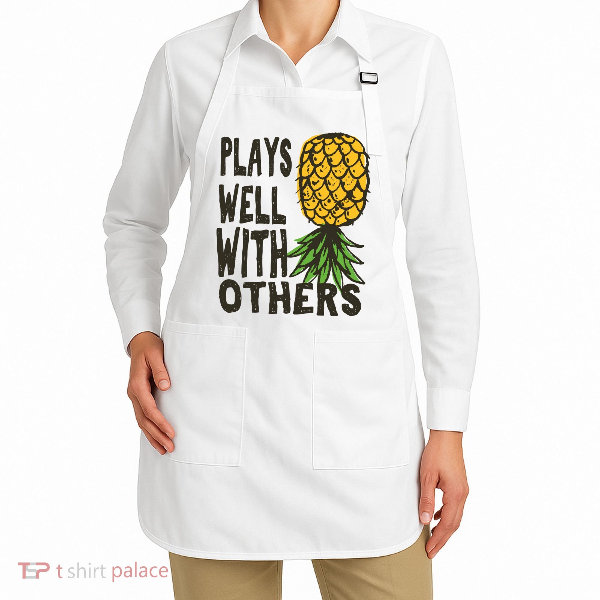 Swinger Couples Plays Well With Others Upside Down Pineapple Great Gift Apron