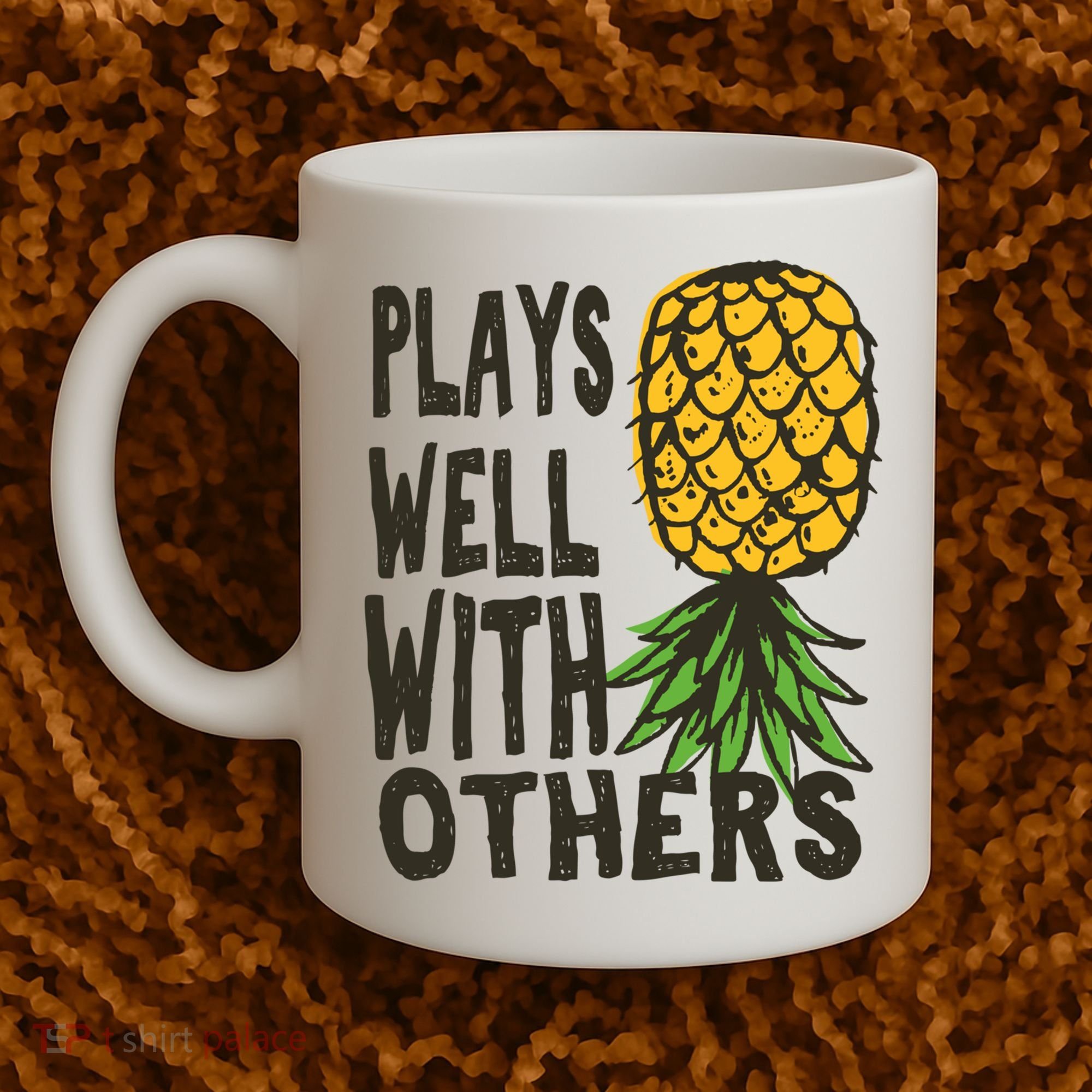Swinger Couples Plays Well With Others Upside Down Pineapple Great Gift Coffee Mug