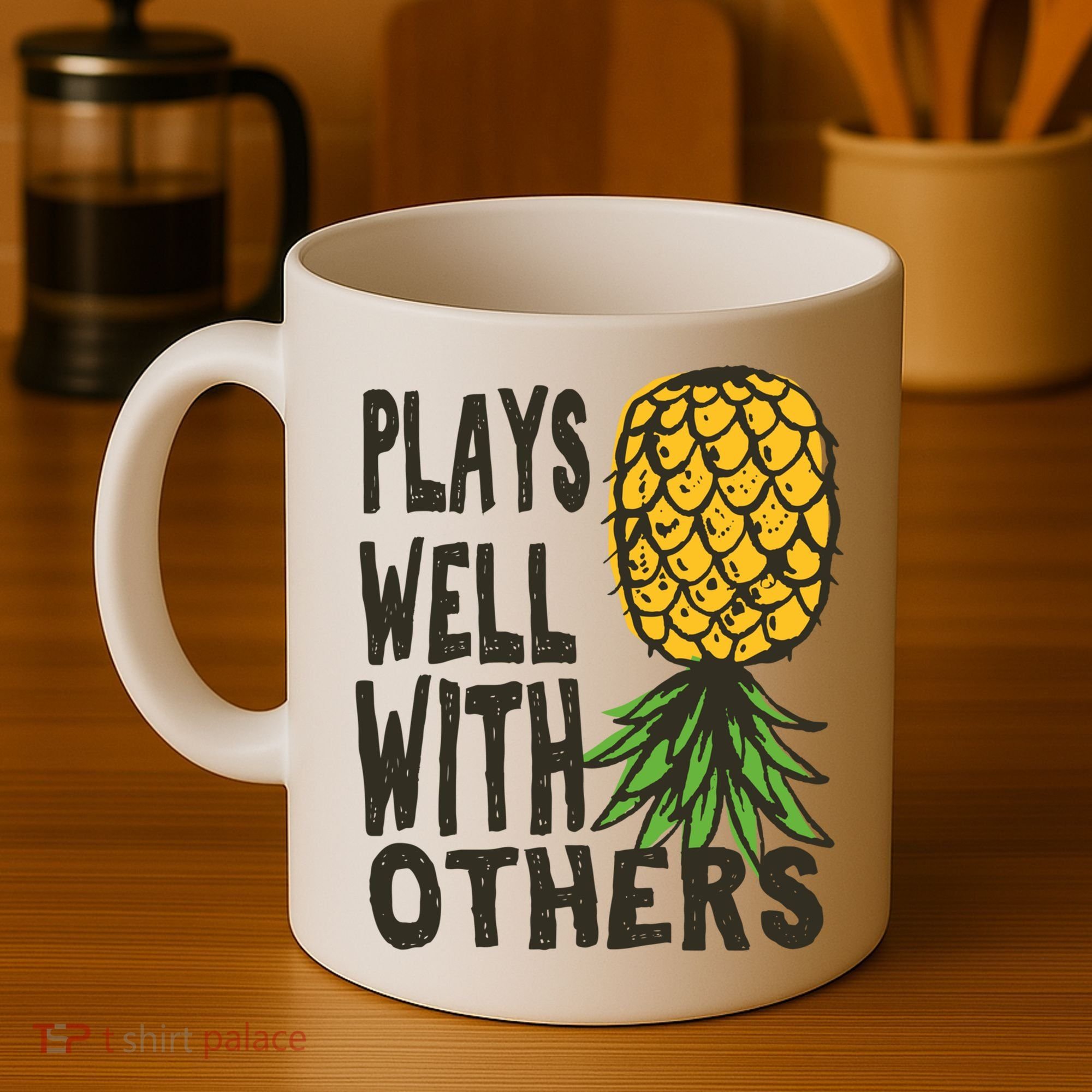 Swinger Couples Plays Well With Others Upside Down Pineapple Great Gift Coffee Mug