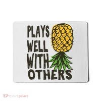 Swinger Couples Plays Well With Others Upside Down Pineapple Great Gift Mousepad thumb 0