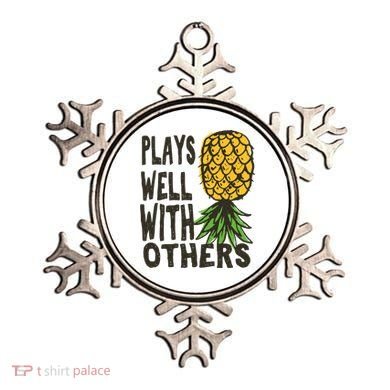 Swinger Couples Plays Well With Others Upside Down Pineapple Great Gift Ornament