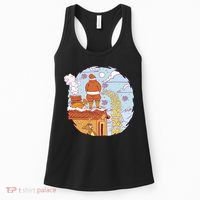 Santa Claus Peeing On Roof Funny Holiday Christmas Women's Tank Top thumb 0