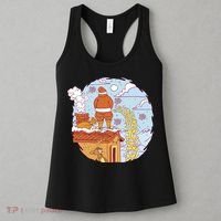 Santa Claus Peeing On Roof Funny Holiday Christmas Women's Tank Top thumb 3