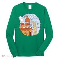 Santa Claus Peeing On Roof Funny Holiday Christmas Long Sleeve Shirt thumb 0