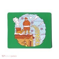 Santa Claus Peeing On Roof Funny Holiday Christmas Mousepad thumb 0