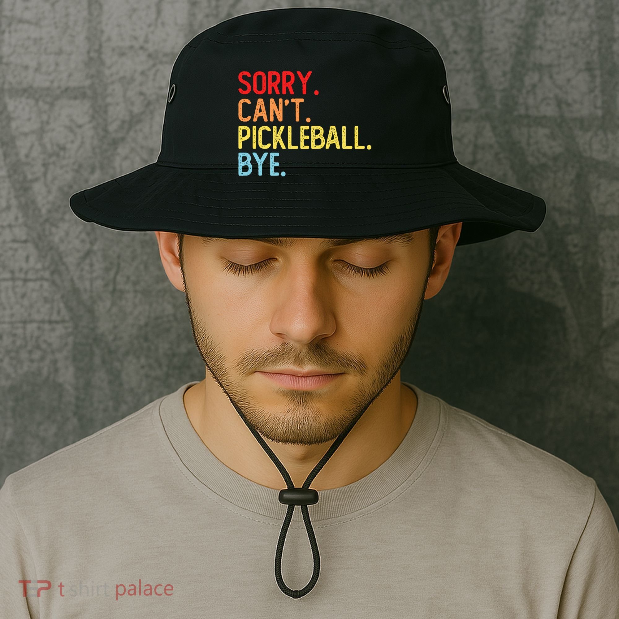 Sorry Can't Pickleball Bye Funny Pickleball Player Dink Premium Bucket Hat
