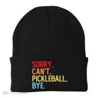 Sorry Can't Pickleball Bye Funny Pickleball Player Dink Premium Beanie thumb 0