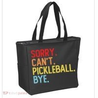 Sorry Can't Pickleball Bye Funny Pickleball Player Dink Premium Tote Bag thumb 2