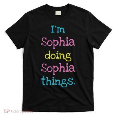 Sophia Cute Personalized Text S Top For T-Shirt