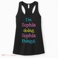 Sophia Cute Personalized Text S Top For Women's Tank Top thumb 0