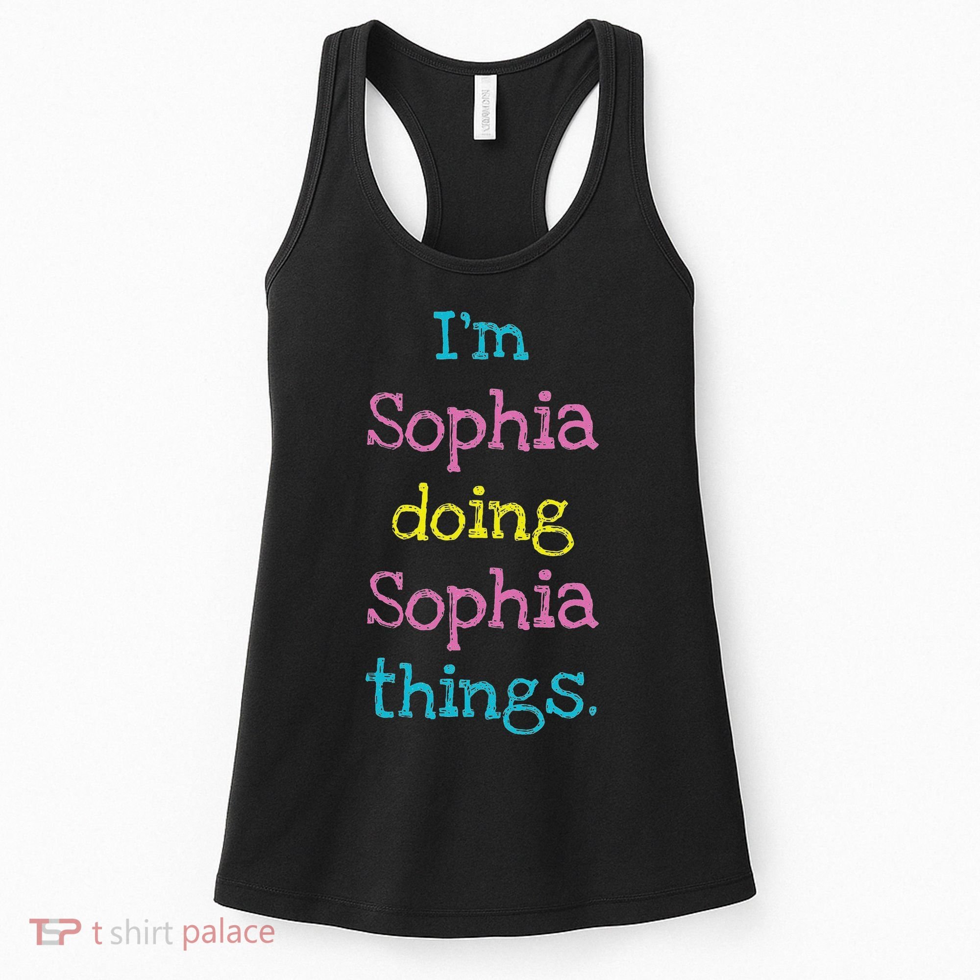 Sophia Cute Personalized Text S Top For Women's Tank Top