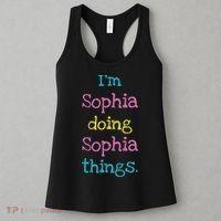 Sophia Cute Personalized Text S Top For Women's Tank Top thumb 3