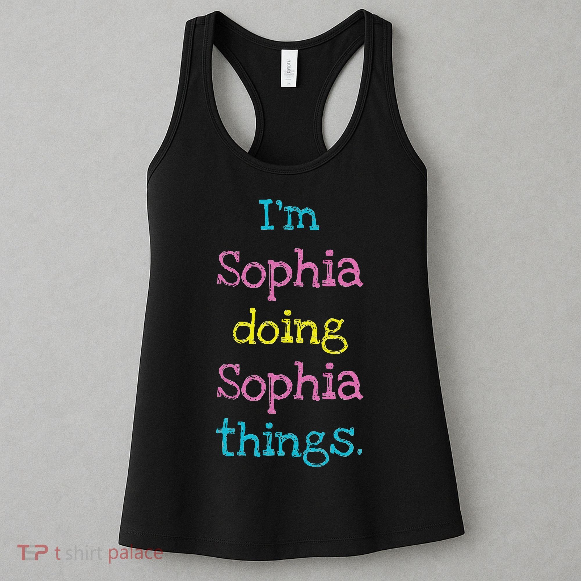 Sophia Cute Personalized Text S Top For Women's Tank Top