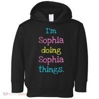 Sophia Cute Personalized Text S Top For Toddler Hoodie thumb 0