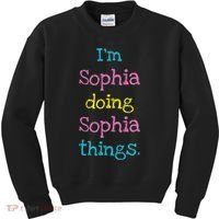 Sophia Cute Personalized Text S Top For Kids Sweatshirt thumb 0
