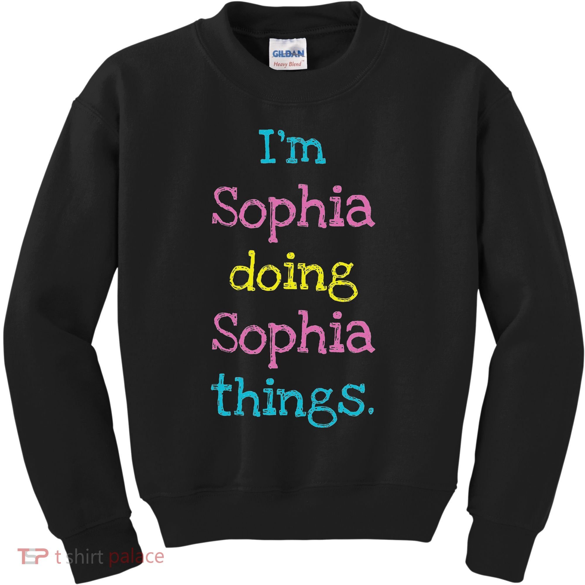 Sophia Cute Personalized Text S Top For Kids Sweatshirt