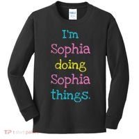 Sophia Cute Personalized Text S Top For Kids Long Sleeve Shirt thumb 0
