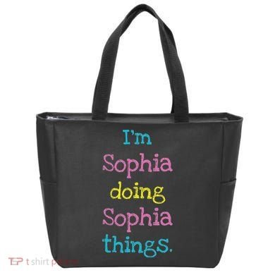 Sophia Cute Personalized Text S Top For Tote Bag