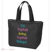 Sophia Cute Personalized Text S Top For Tote Bag thumb 3