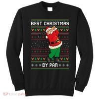 Santa Claus Playing Golf Funny Ugly Christmas Gofl Novelty Sweatshirt thumb 0
