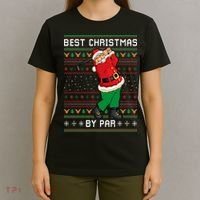 Santa Claus Playing Golf Funny Ugly Christmas Gofl Novelty T-Shirt thumb 4