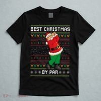 Santa Claus Playing Golf Funny Ugly Christmas Gofl Novelty T-Shirt thumb 5