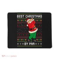Santa Claus Playing Golf Funny Ugly Christmas Gofl Novelty Mousepad thumb 0