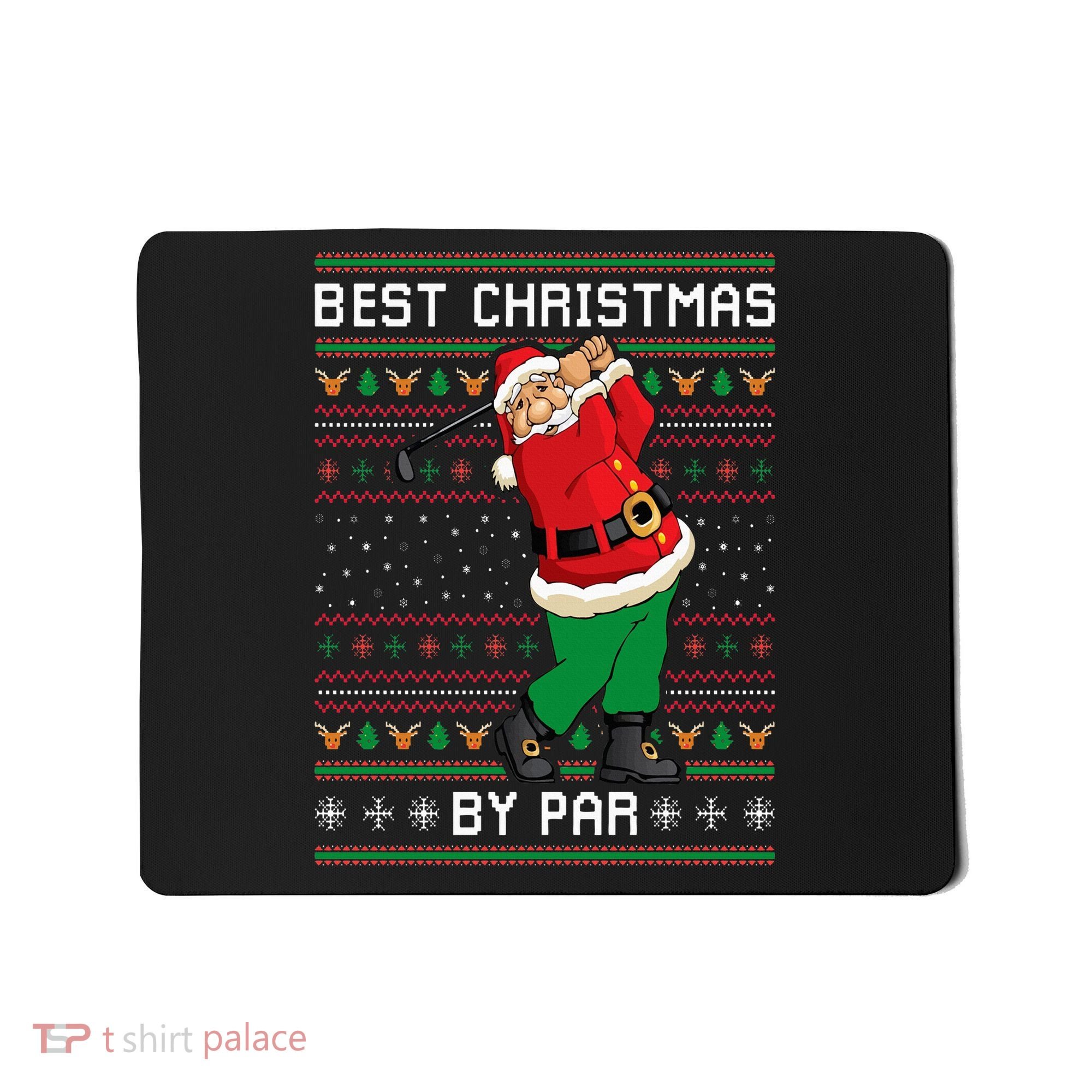 Santa Claus Playing Golf Funny Ugly Christmas Gofl Novelty Mousepad