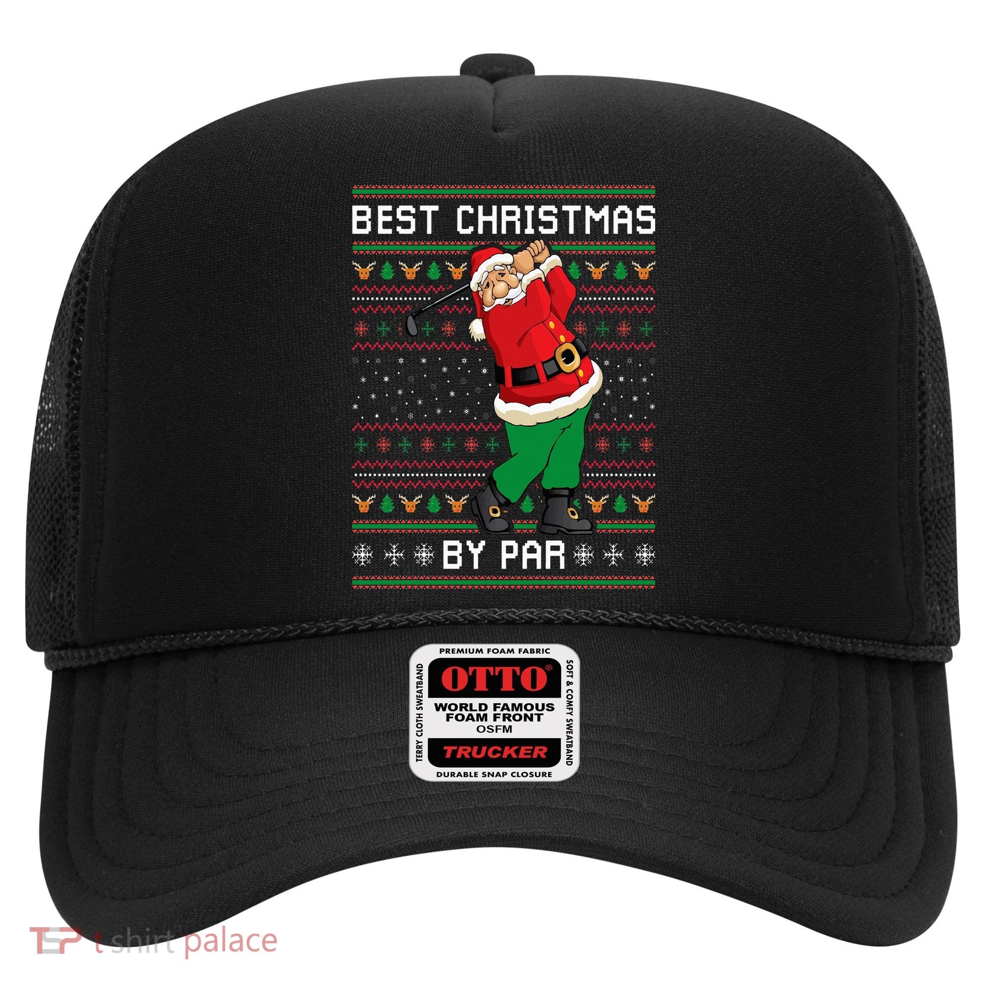 Santa Claus Playing Golf Funny Ugly Christmas Gofl Novelty Hat