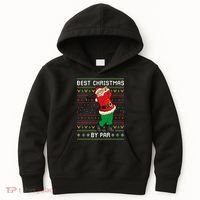 Santa Claus Playing Golf Funny Ugly Christmas Gofl Novelty Kids Hoodie thumb 0