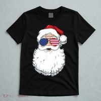 Santa Claus Patriotic USA Sunglasses Christmas In July Santa T-Shirt thumb 5