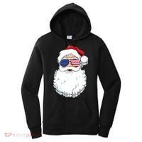 Santa Claus Patriotic USA Sunglasses Christmas In July Santa Women's Hoodie thumb 0