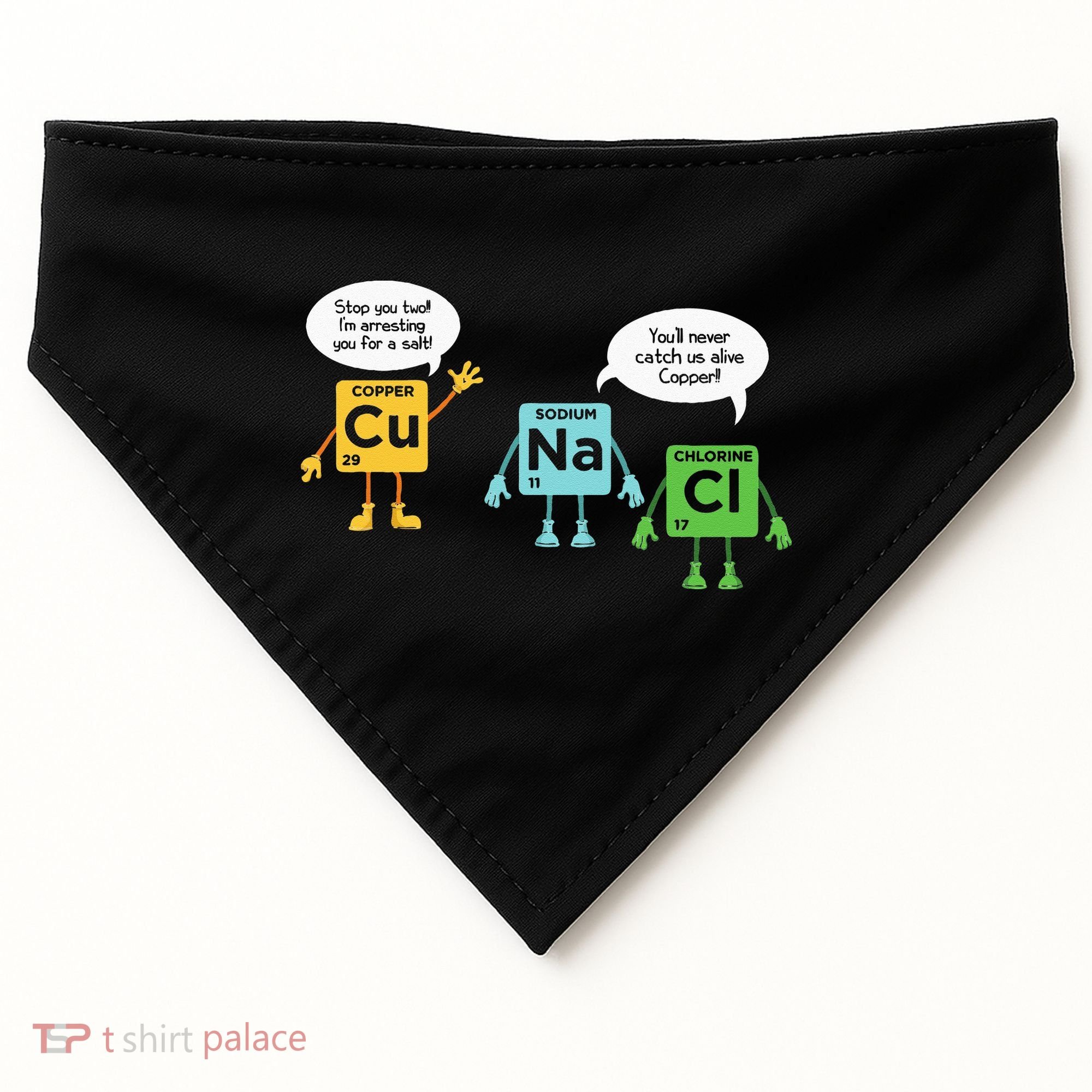 Science Chemistry Periodic Table Funny Scientist Nerd Geeks USA-Made Doggie Bandana