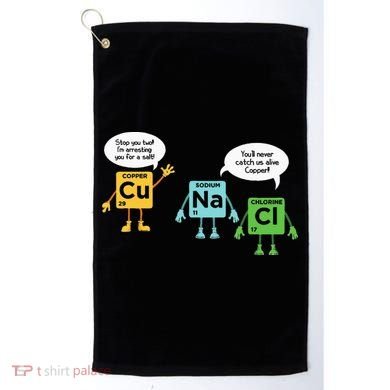 Science Chemistry Periodic Table Funny Scientist Nerd Geeks Golf Towel