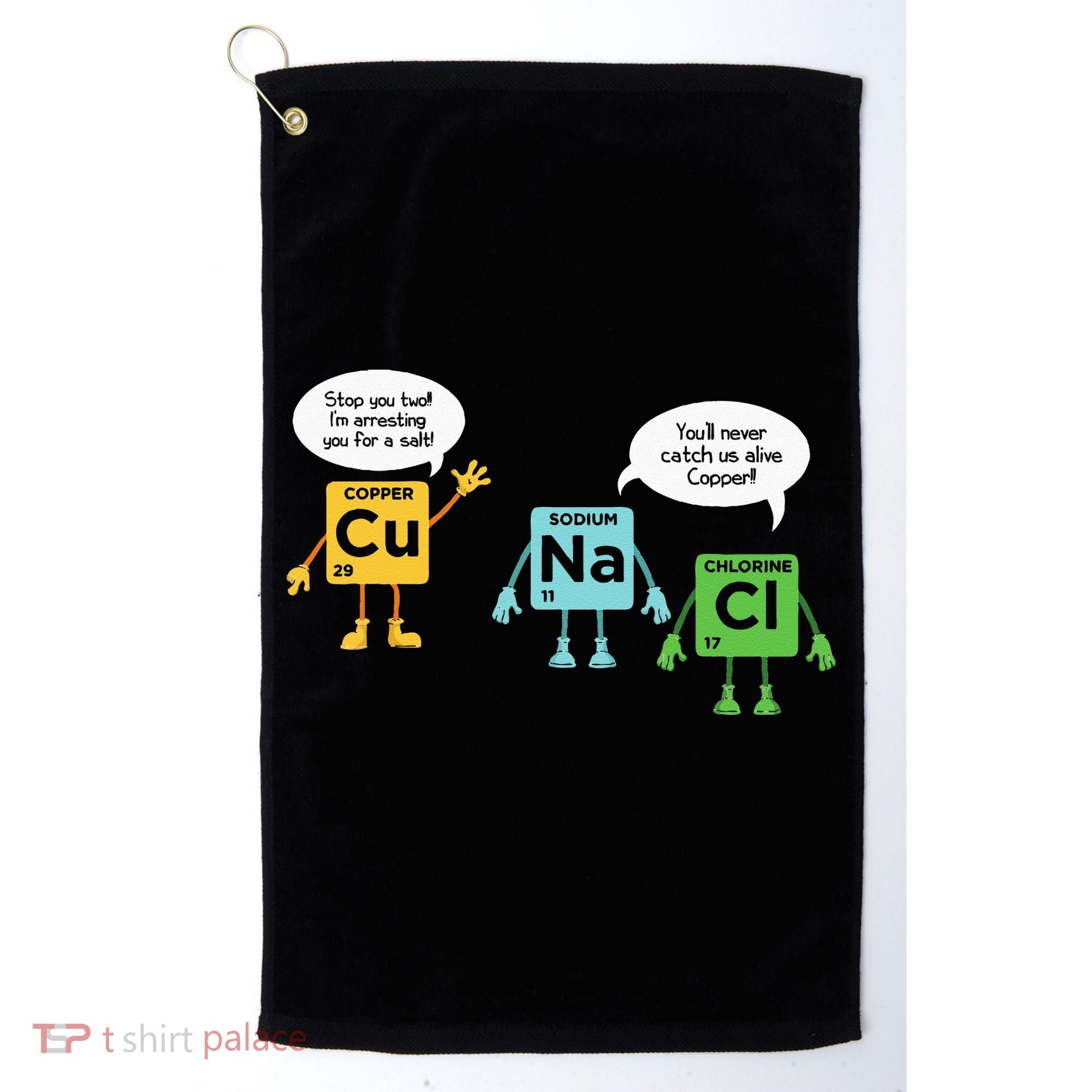 Science Chemistry Periodic Table Funny Scientist Nerd Geeks Golf Towel