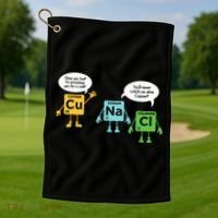 Science Chemistry Periodic Table Funny Scientist Nerd Geeks Golf Towel thumb 1