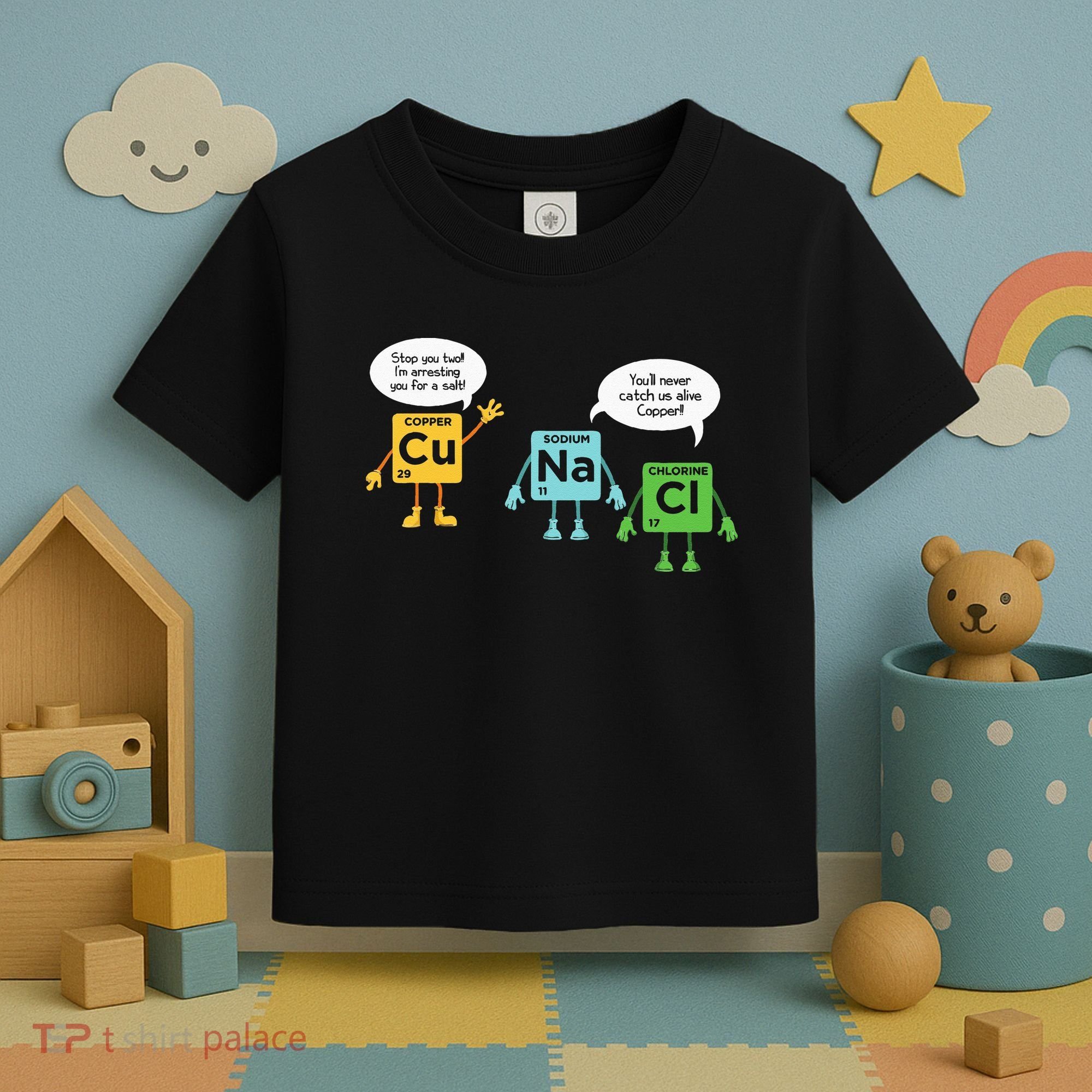 Science Chemistry Periodic Table Funny Scientist Nerd Geeks Toddler T-Shirt