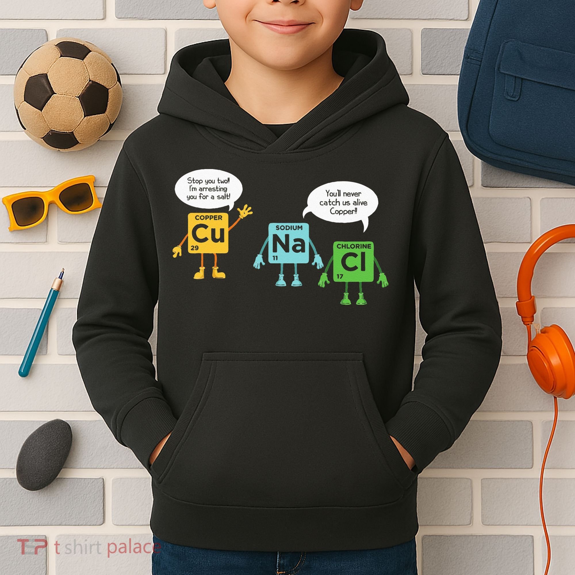 Science Chemistry Periodic Table Funny Scientist Nerd Geeks Kids Hoodie