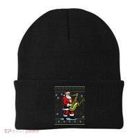 Santa Claus playing Saxophone Musical Ugly Christmas Sweater  Beanie thumb 0
