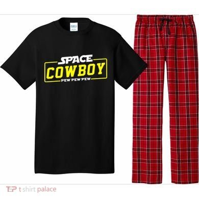 Space Cowboy Pew Pew Pew Pajama Set