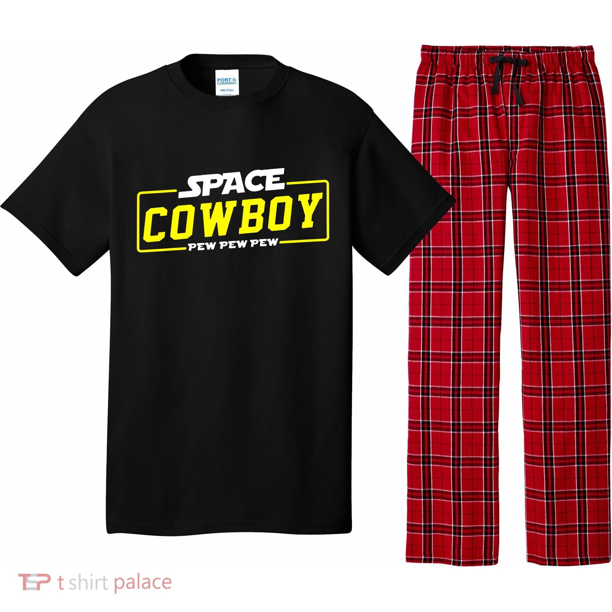 Space Cowboy Pew Pew Pew Pajama Set
