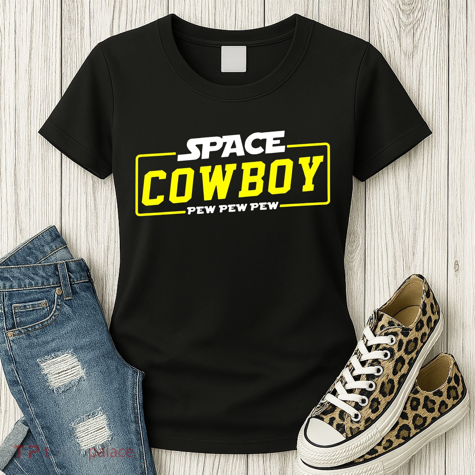 Space Cowboy Pew Pew Pew Women's T-Shirt