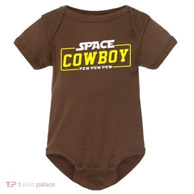 Space Cowboy Pew Pew Pew Baby Bodysuit