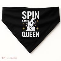 Spin Class Queen Cyclist Lover Indoor Spinning Gym Fitness USA-Made Doggie Bandana thumb 0