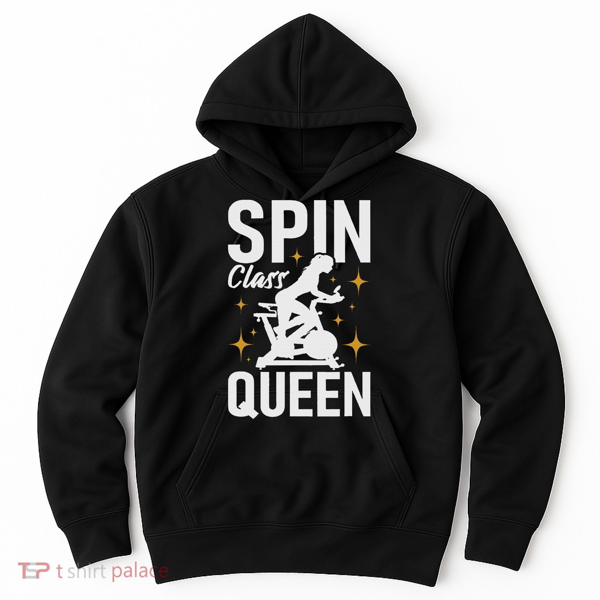 Spin Class Queen Cyclist Lover Indoor Spinning Gym Fitness Hoodie