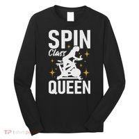Spin Class Queen Cyclist Lover Indoor Spinning Gym Fitness Long Sleeve Shirt thumb 0