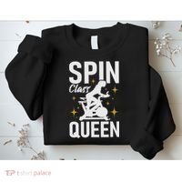Spin Class Queen Cyclist Lover Indoor Spinning Gym Fitness Sweatshirt thumb 2