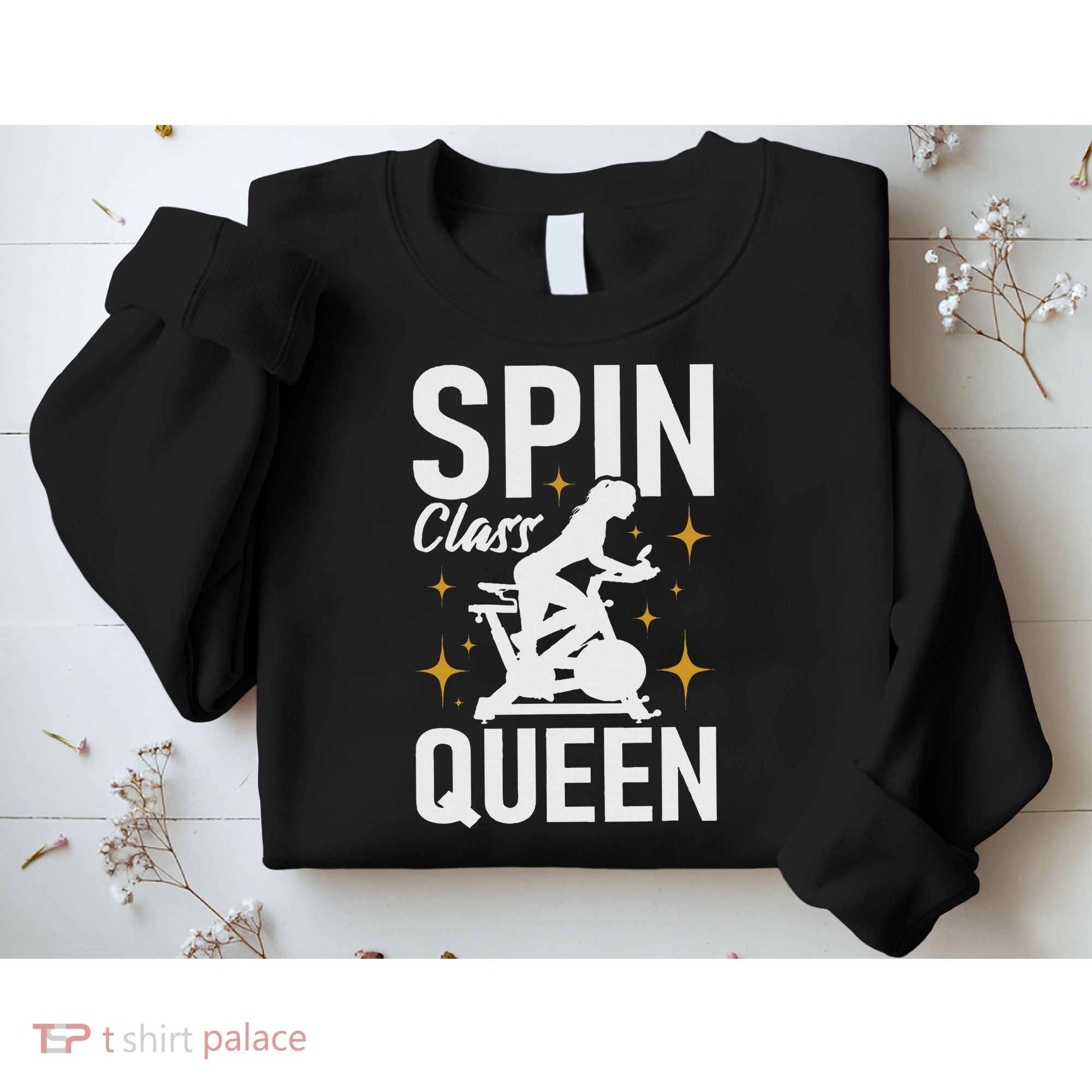 Spin Class Queen Cyclist Lover Indoor Spinning Gym Fitness Sweatshirt