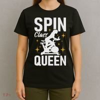 Spin Class Queen Cyclist Lover Indoor Spinning Gym Fitness T-Shirt thumb 4